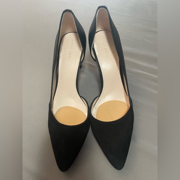 Cole Haan 👠 Stilletto Black Suede and Leather Heels Pump, Size 7.5 (EUC) - Picture 3 of 7